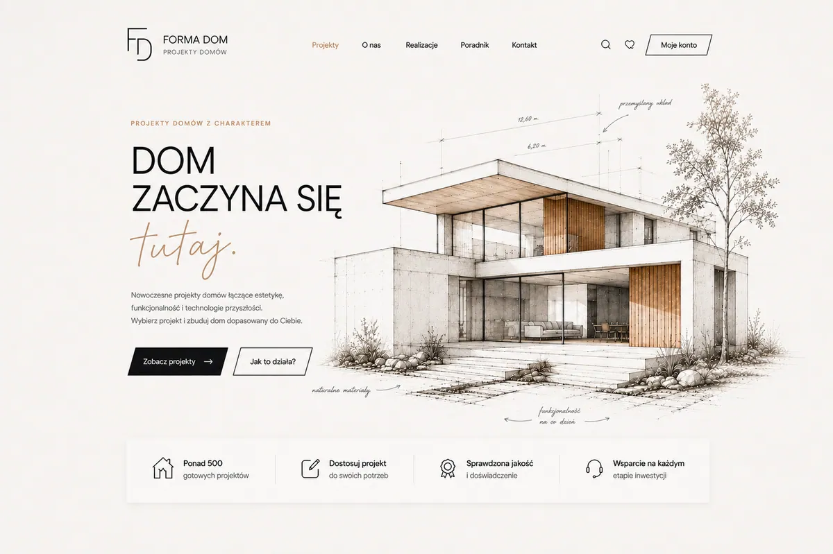 Forma Dom website design for a house design studio
