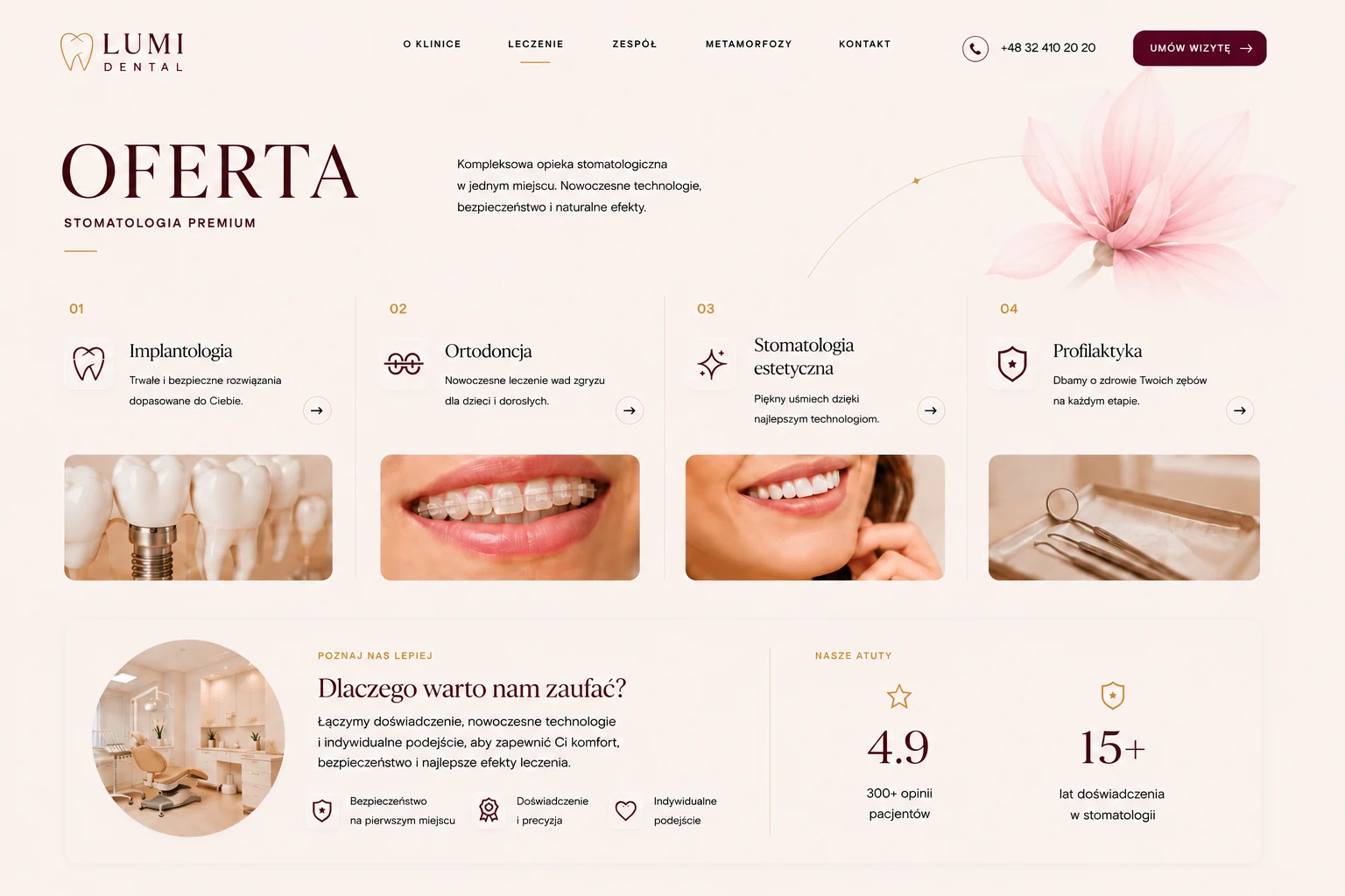 LUMI Dental services page